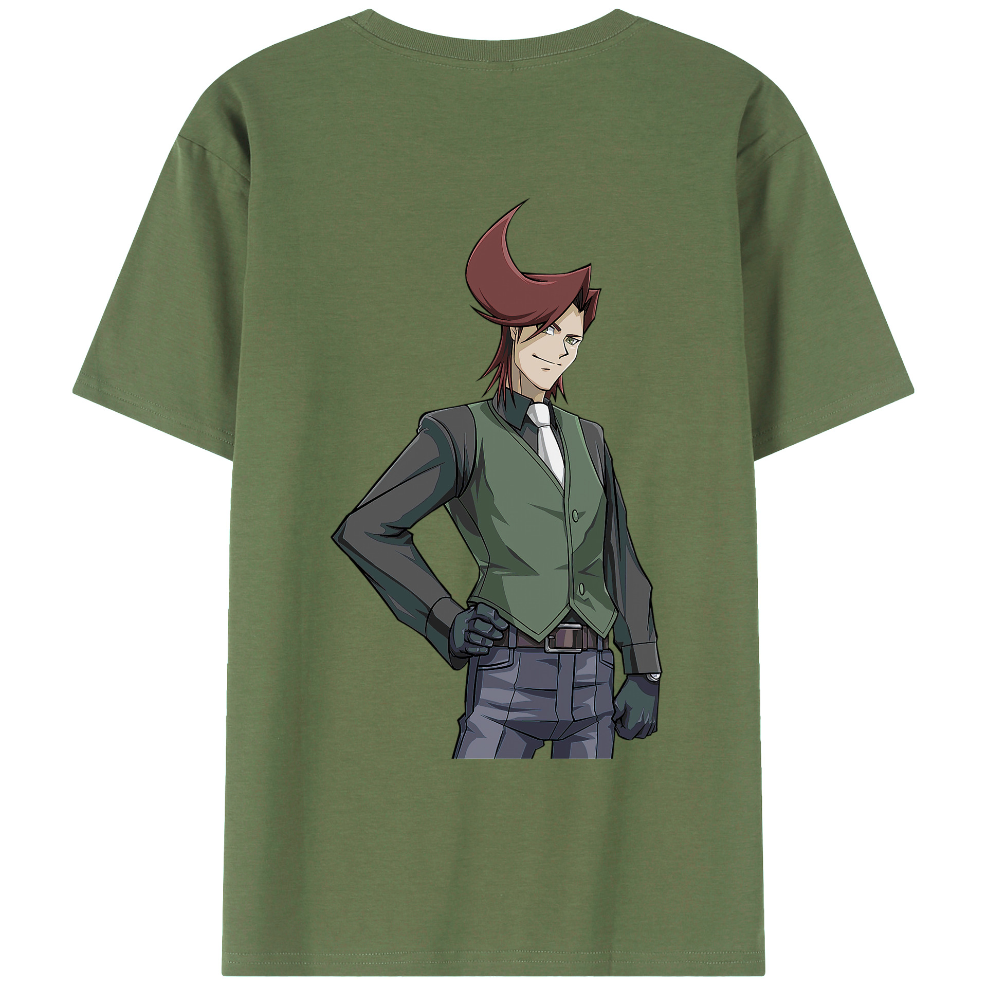（画像用） 遊☆戯☆王 Yu-Gi-Oh! 綿100％ メンズ半袖Tシャツ（バックプリント） 通気性